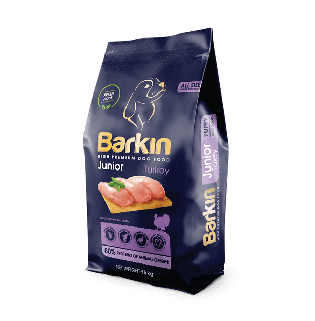 BARKIN Suva hrana za pse High Premium Junior, Ćuretina, 15kg