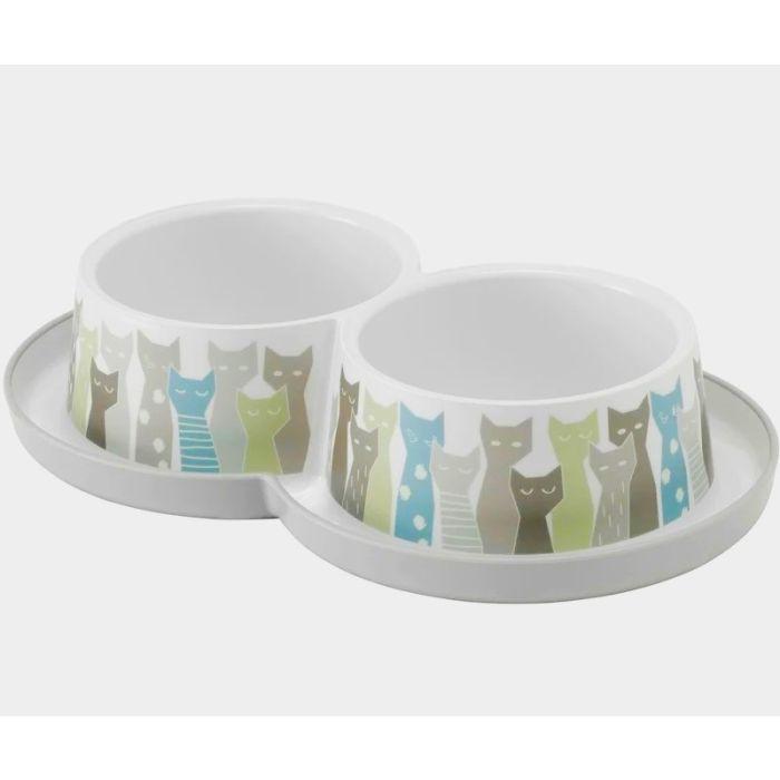 MODERNA Posuda za mačke Trendy Dinne Maasai, 2x350m, Šarena