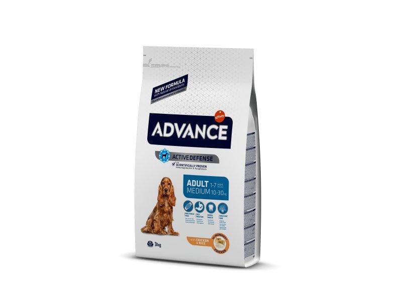 ADVANCE Suva hrana za pse Medium Adult, Piletina i pirinač, 3kg