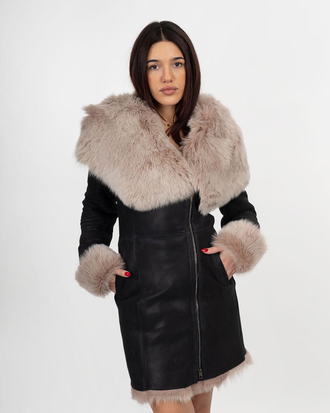 LA FORCE Ženski Monton Leona, Crni