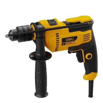 DELI Električna udarna bušilica  EDL-CZ13-E6, 820W, 13mm, Žuta