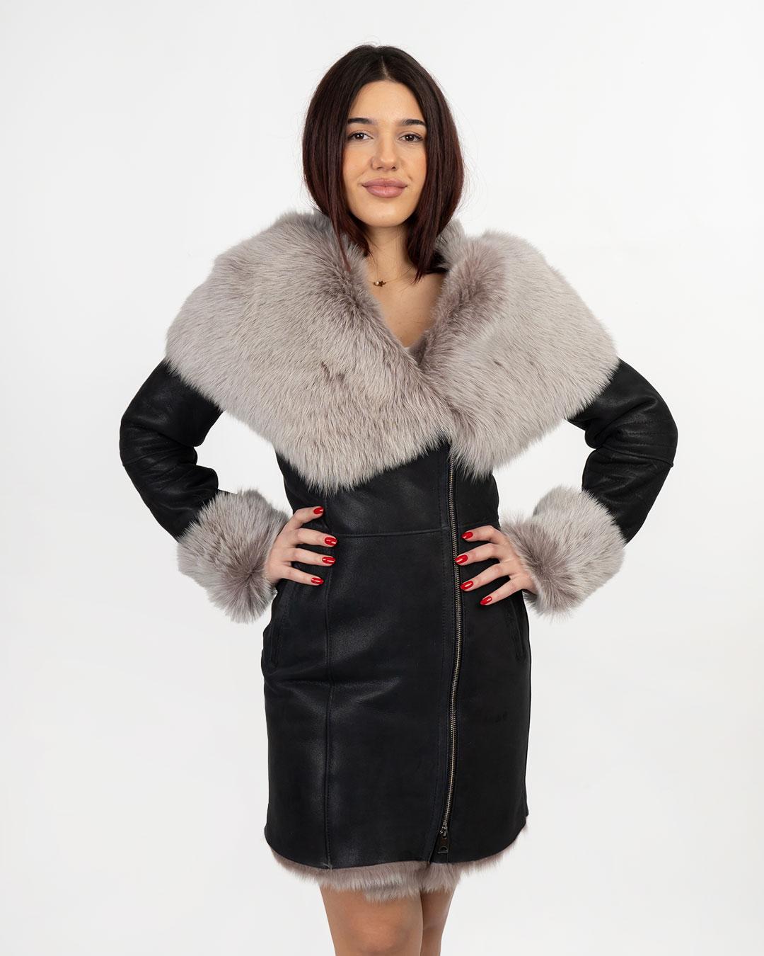 LA FORCE Ženski Monton Leona, Crni