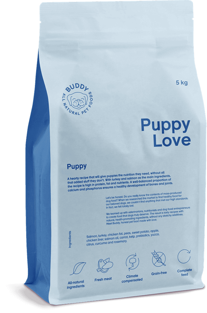 Buddy Suva hrana za pse Puppy Love, Ćuretina i losos, 5kg