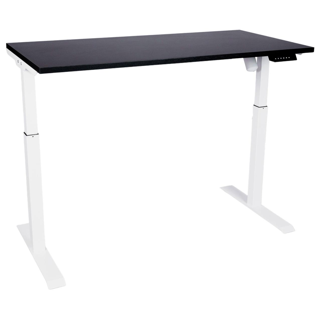 Elektropodesivi sto Ergodynamic A3, Sa jednim motorom, 1200 x 600 x 25mm, Crni