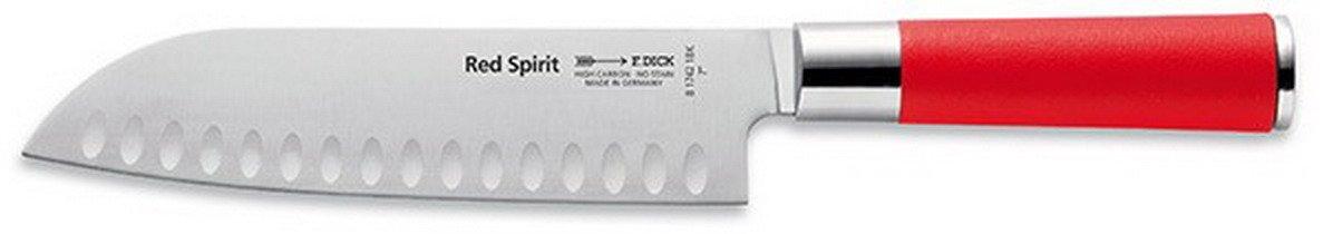 Dick Nož Santoku sa alveolama Red Spirit 18cm, Crveni