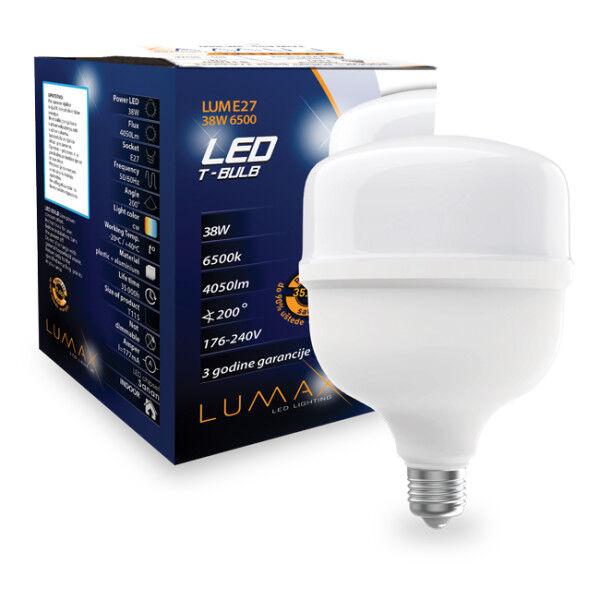 Lumax LED sijalica T-BULB LUME27, 38W, 6500K, 4050lm