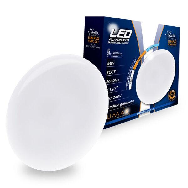Lumax LED plafonjera Stella Classic Lumplo, 45W, 3CCT, 6000/4000/3000K, 3600lm, 380X68