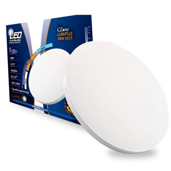 Lumax LED plafonjera Glow Lumplo, 48W, 3CCT (6000-4000-3000K) 3840lm,480X70