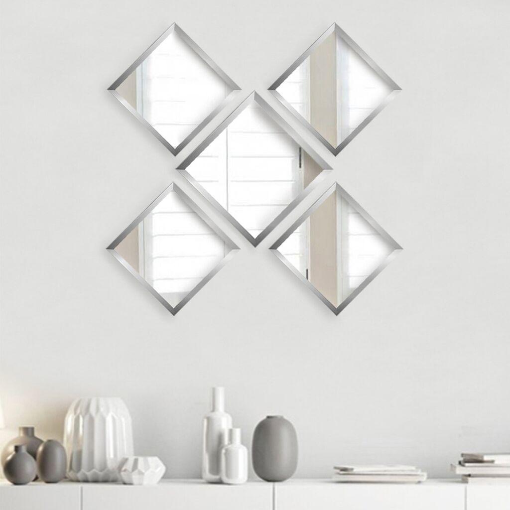 Wallity Set ogledala SETAYNA_049, 24x24cm(4), 34x34cm(1)