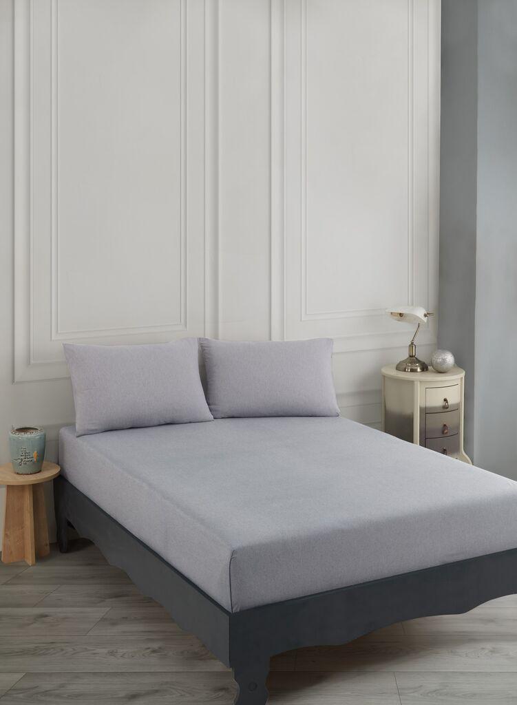 L'essentiel Maison Set čaršaf i 2 jastučenice Road Potlu, 160x200+20 cm, Svetlosiva