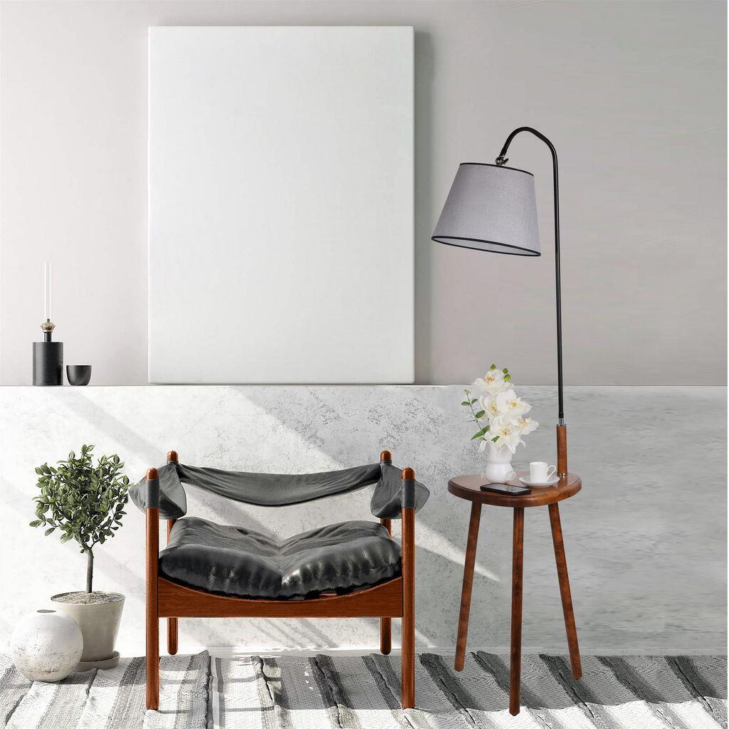 Opviq Podna lampa Demet, 160 cm, E27, Lešnik