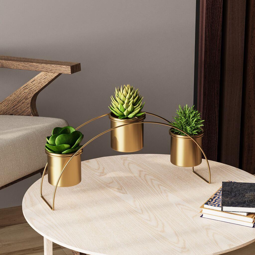 Aberto Design Stona dekoracija 40x20x10cm, Zlatne boje