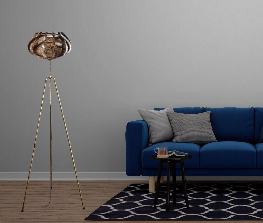 Opviq Podna lampa Ellipse, 160 cm, Zlatne boje