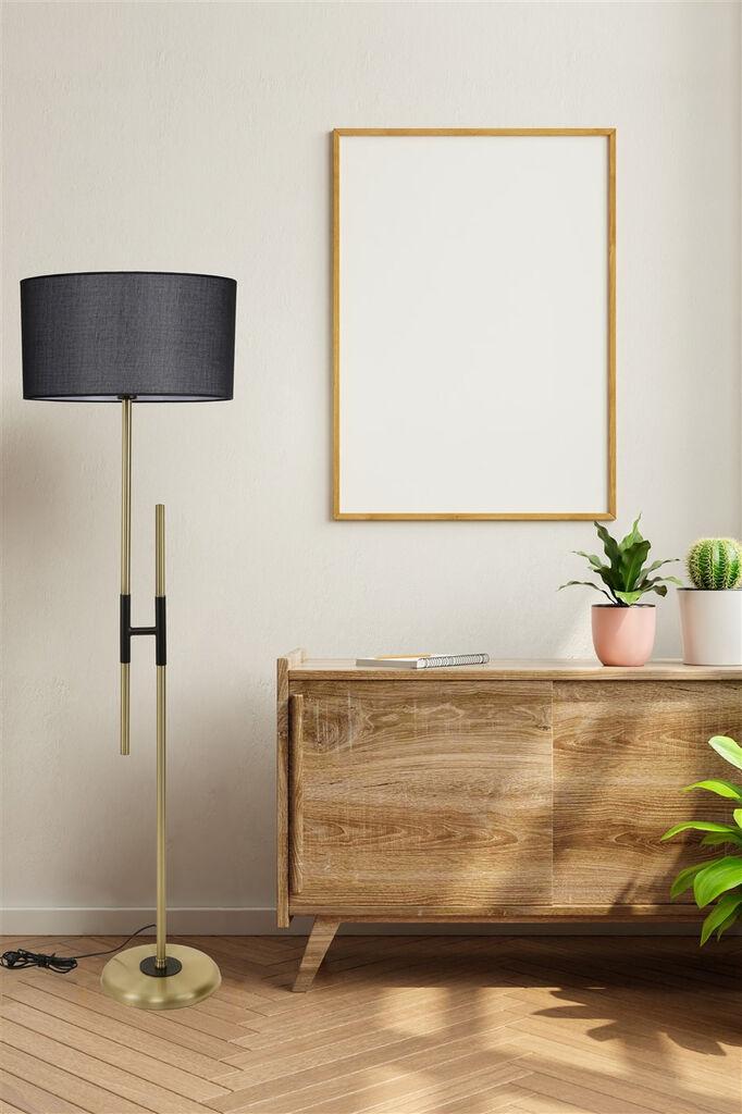Opviq Podna lampa Felix, 165 cm, E27, Zlatne boje