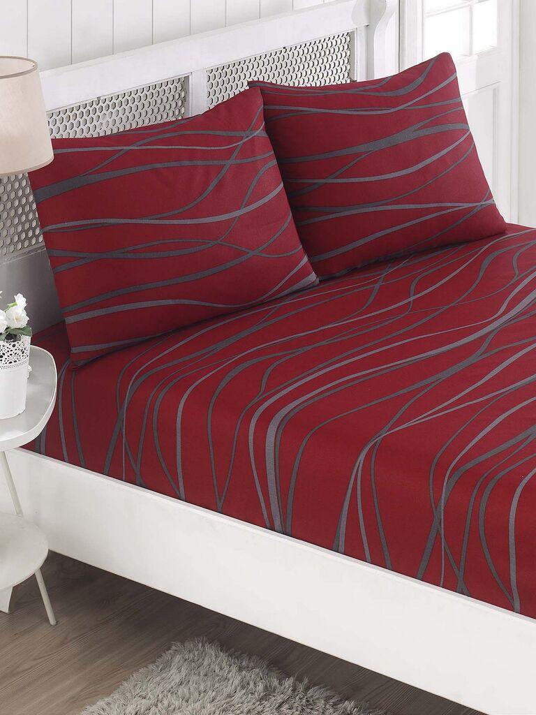 L'essentiel Maison Set čaršaf i 2 jastučenice Verda, 160x200+20 cm, Crvena