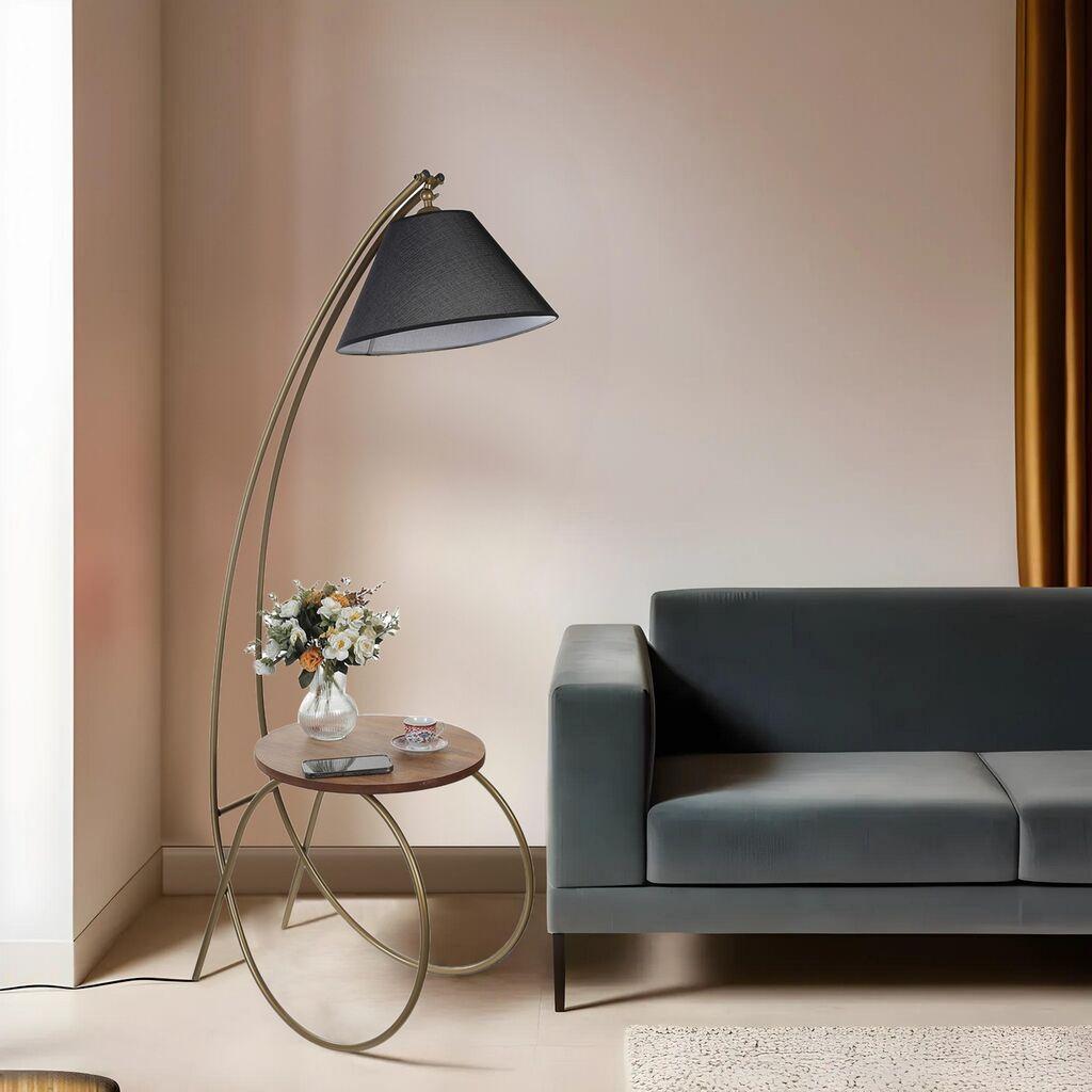 Opviq Podna lampa Guler, 165 cm, E27, Zlatne boje