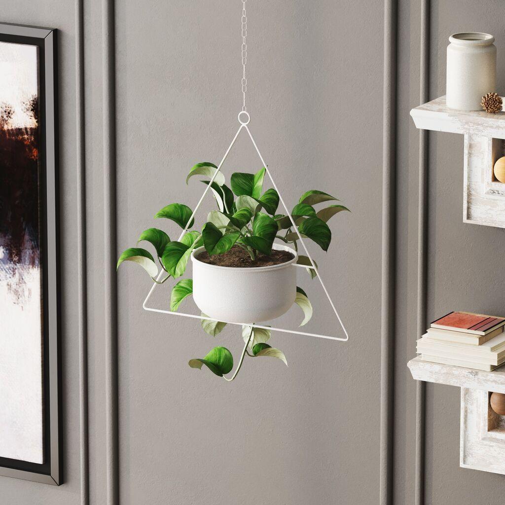 Aberto Design Dekorativna saksija Harpusta, 35x40x17 cm, Bela