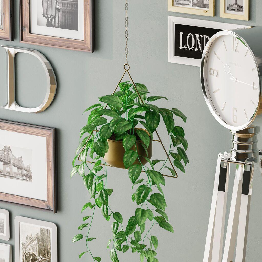 Aberto Design Dekorativna saksija Harpusta, 35x40x17 cm, Zlatne boje