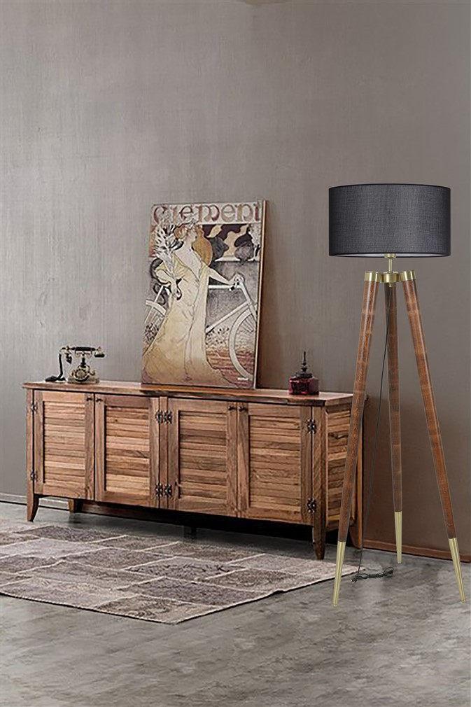Opviq Podna lampa Stil, 160 cm, E27, Orah