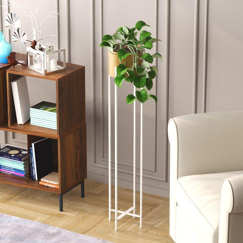 Aberto Design Dekorativna saksija GED-024-C, 23x108x23 cm, Bela