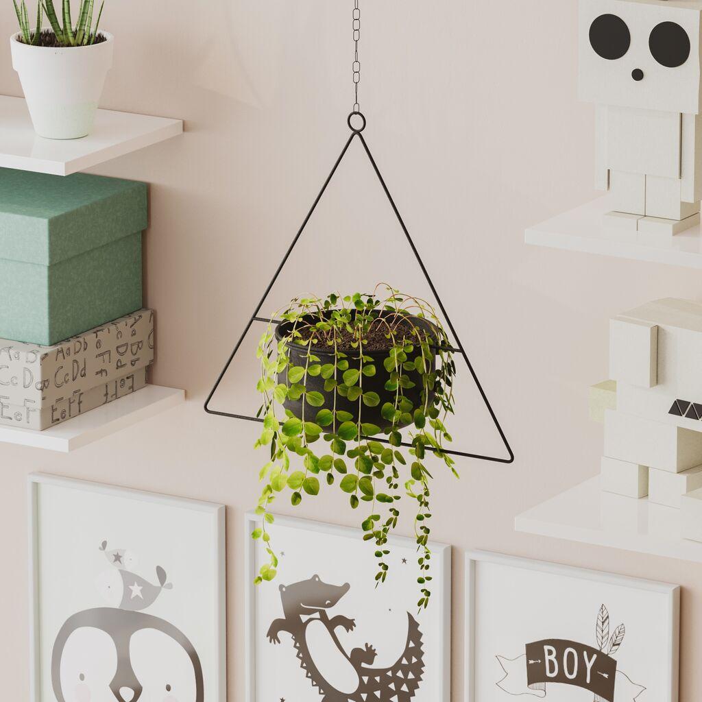 Aberto Design Dekorativna saksija Harpusta, 35x40x17 cm, Crna