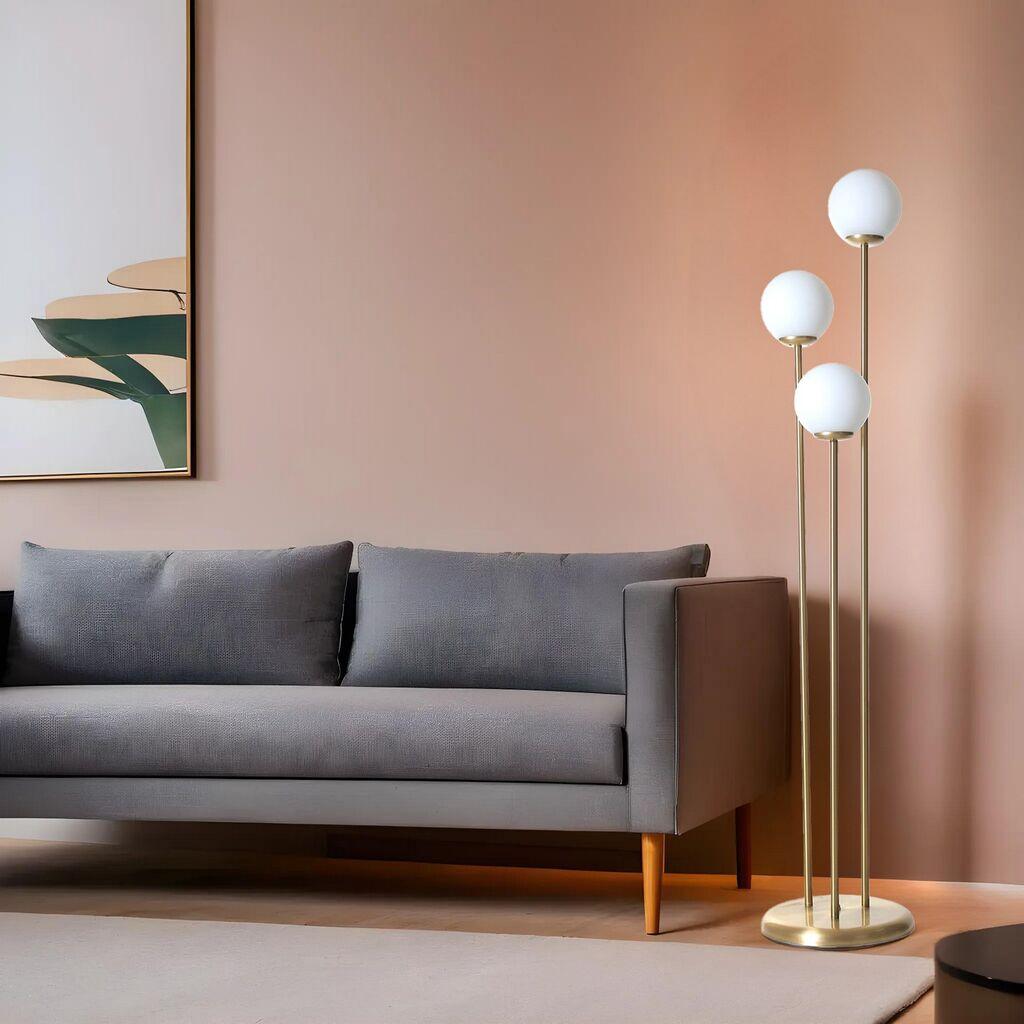 Opviq Podna lampa Judy, 150 cm, E27, IP20, Zlatne boje