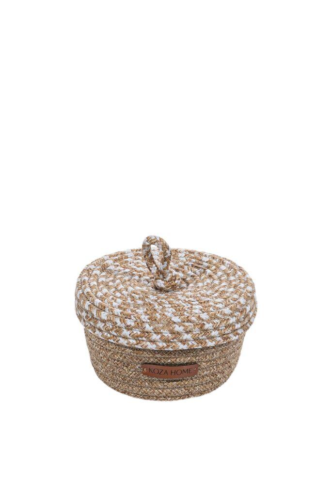 Aberto Design Dekorativna kutijica 15x10cm, Bež-Siva