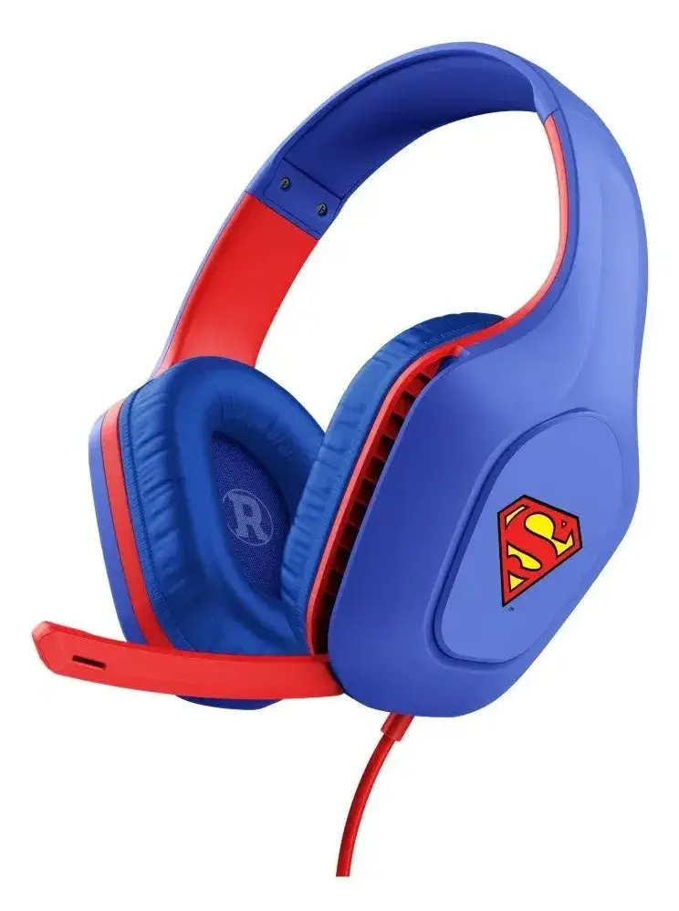 Trust geјmerske slušalice GXT416SM Zirox, Superman, plavo-crvene