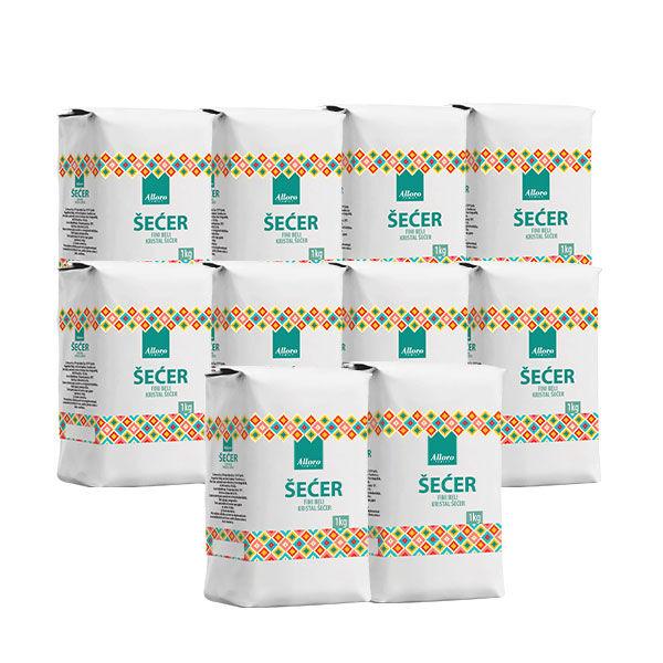 Alloro Šećer kristal, 1 kg, 10 komada