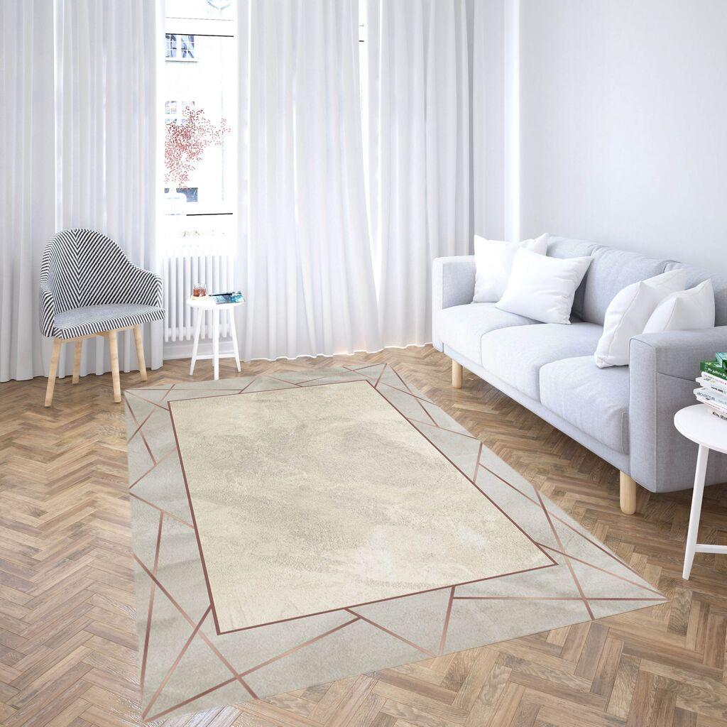 Conceptum Hypnose Tepih CG_44, Pravougaoni, 140 x 220 cm, Krem-sivi