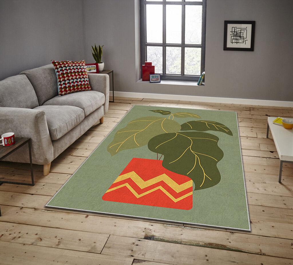 Conceptum Hypnose Tepih Asr Crpt-43, Pravougaoni, 80 x 140 cm, Zeleni