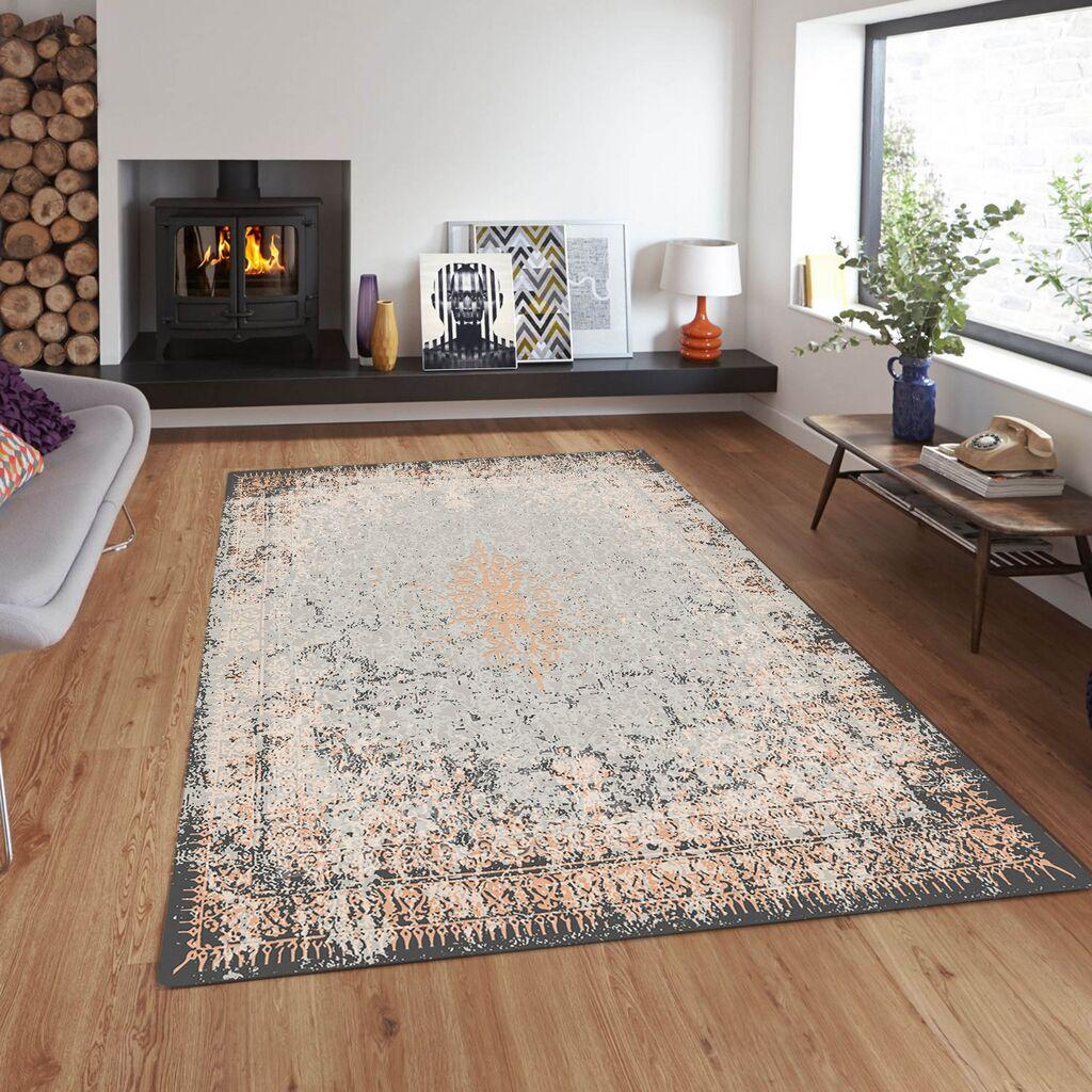 Conceptum Hypnose Tepih Cg56, Pravougaoni, 140 x 220 cm, Krem-sivi