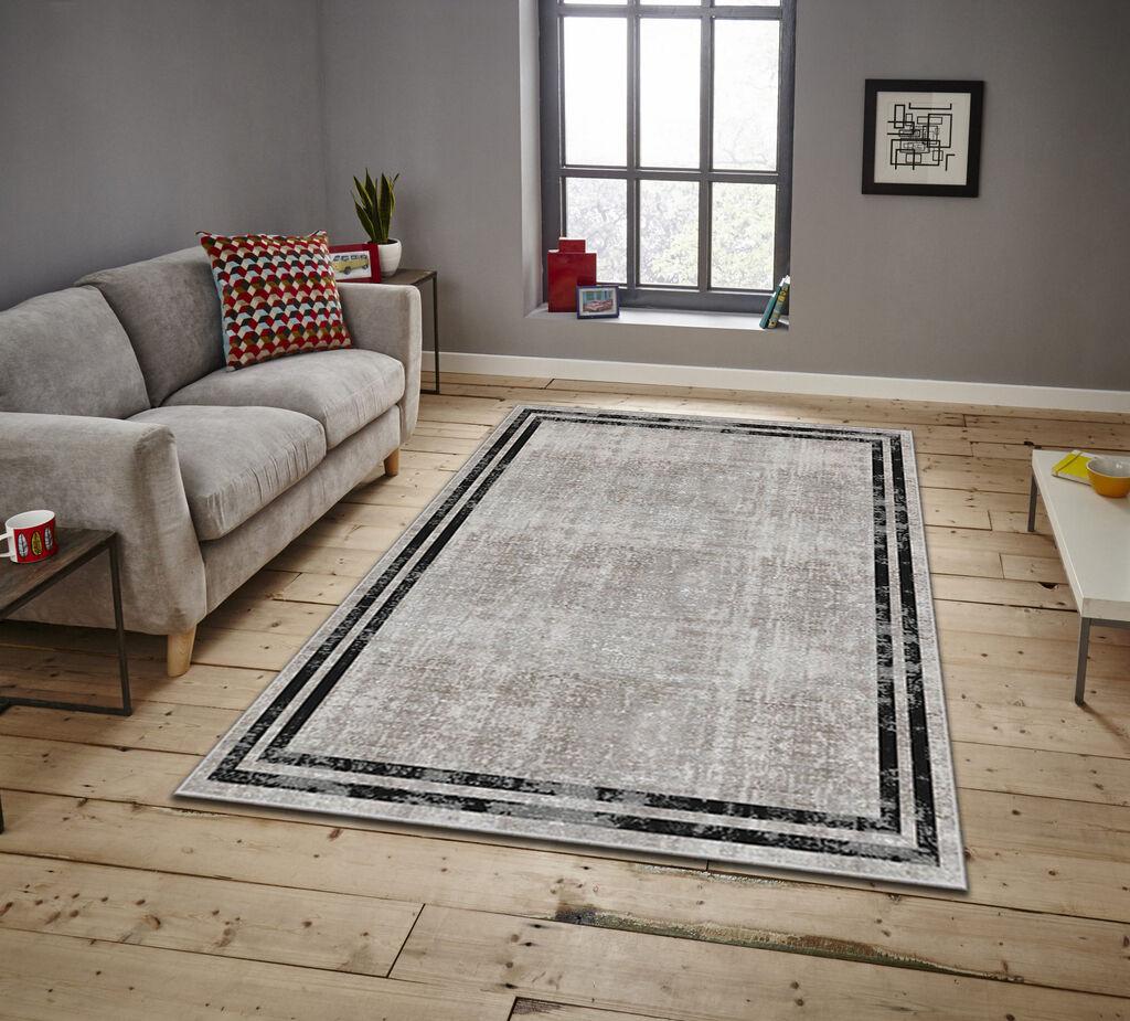 Conceptum Hypnose Tepih Asr Crpt-129, Pravougaoni, 100 x 140 cm, Svetlosivi