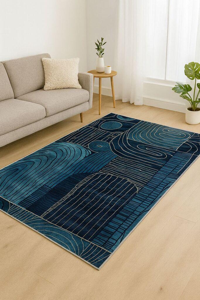 Conceptum Hypnose Tepih BSR-13, Pravougaoni, 120 x 180 cm, Petrolej