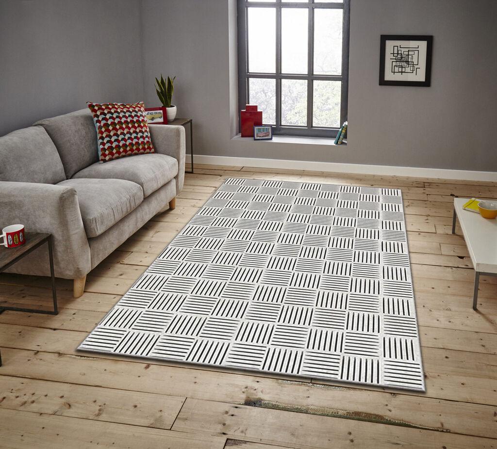 Conceptum Hypnose Tepih Asr Crpt-54, Pravougaoni, 100 x 180 cm, Svetlosivi