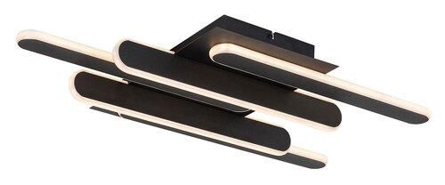 Rabalux Plafonjera Sindri, LED 36W, 1900lm, DIP prekidač 3000-4000K, 61x36cm, Crna