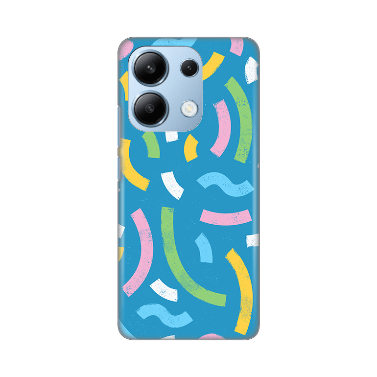 Silikonska maska Print za mobilni telefon Xiaomi Redmi Note 13 4G (EU) Happy Lines, Plava