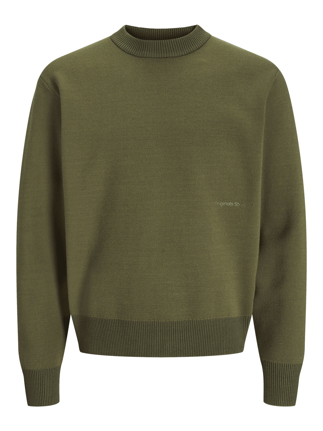 JACK & JONES Muški džemper 12261852, Maslinasti