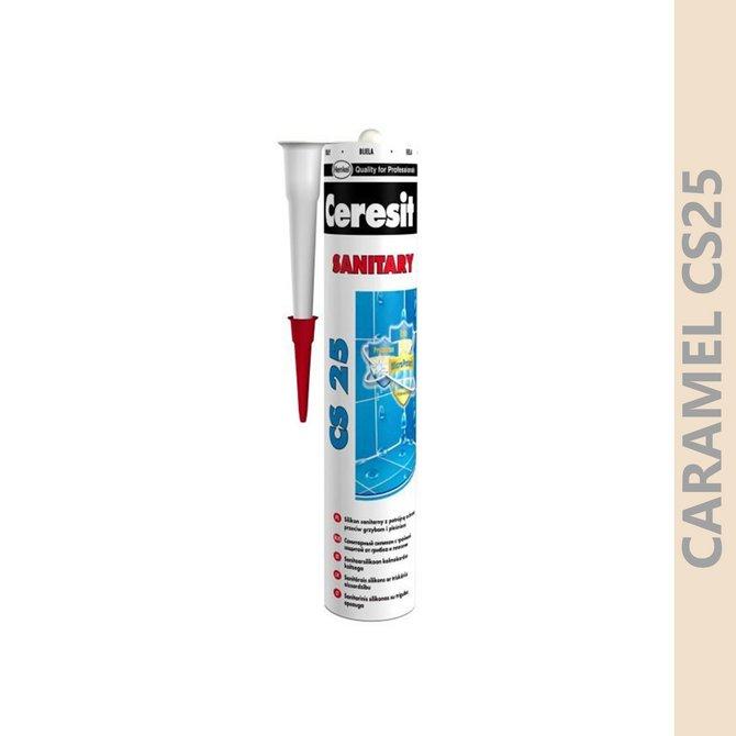 CERESIT Sanitarni silikon CS25, 280 ml, Karamela