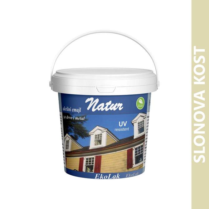NATUR Akrilni emajl za drvo i metal, 0.75l, Slonova kost