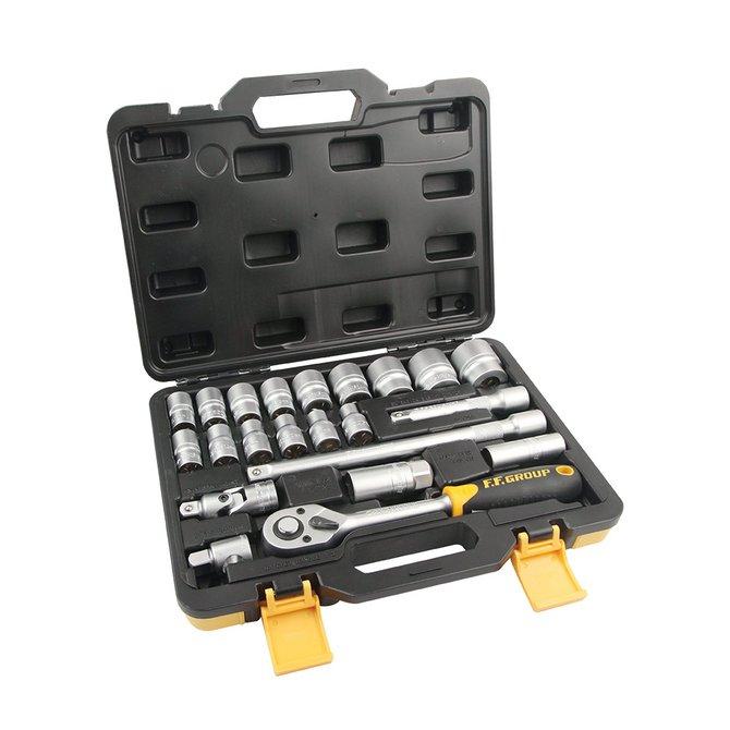 FF GROUP Set nasadnih ključeva, 1/2", 22-delni
