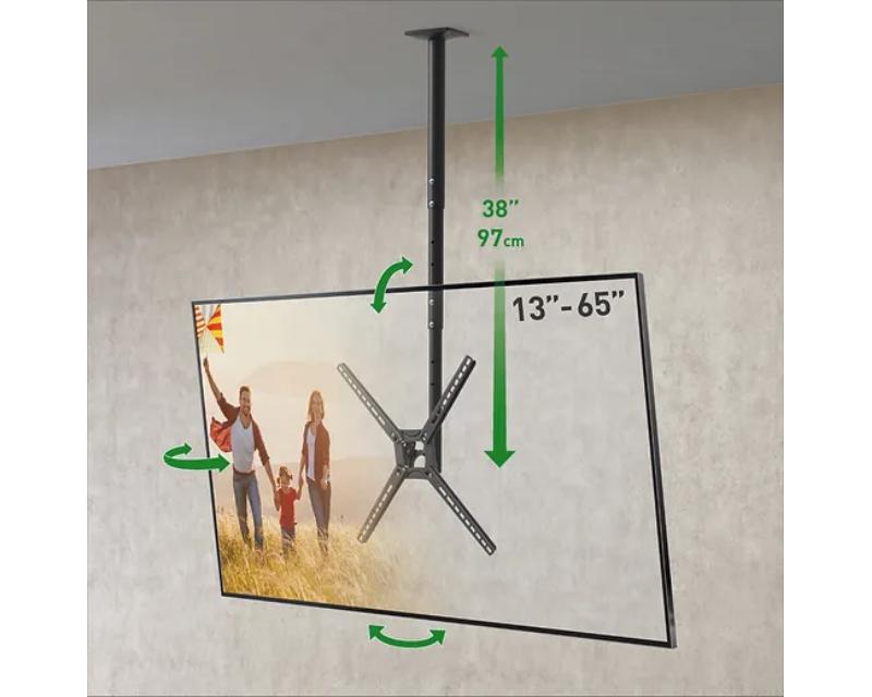 BARKAN LCD TV plafonski nosač 3500B.B do 65" za ravne i zakrivljene televizore crni