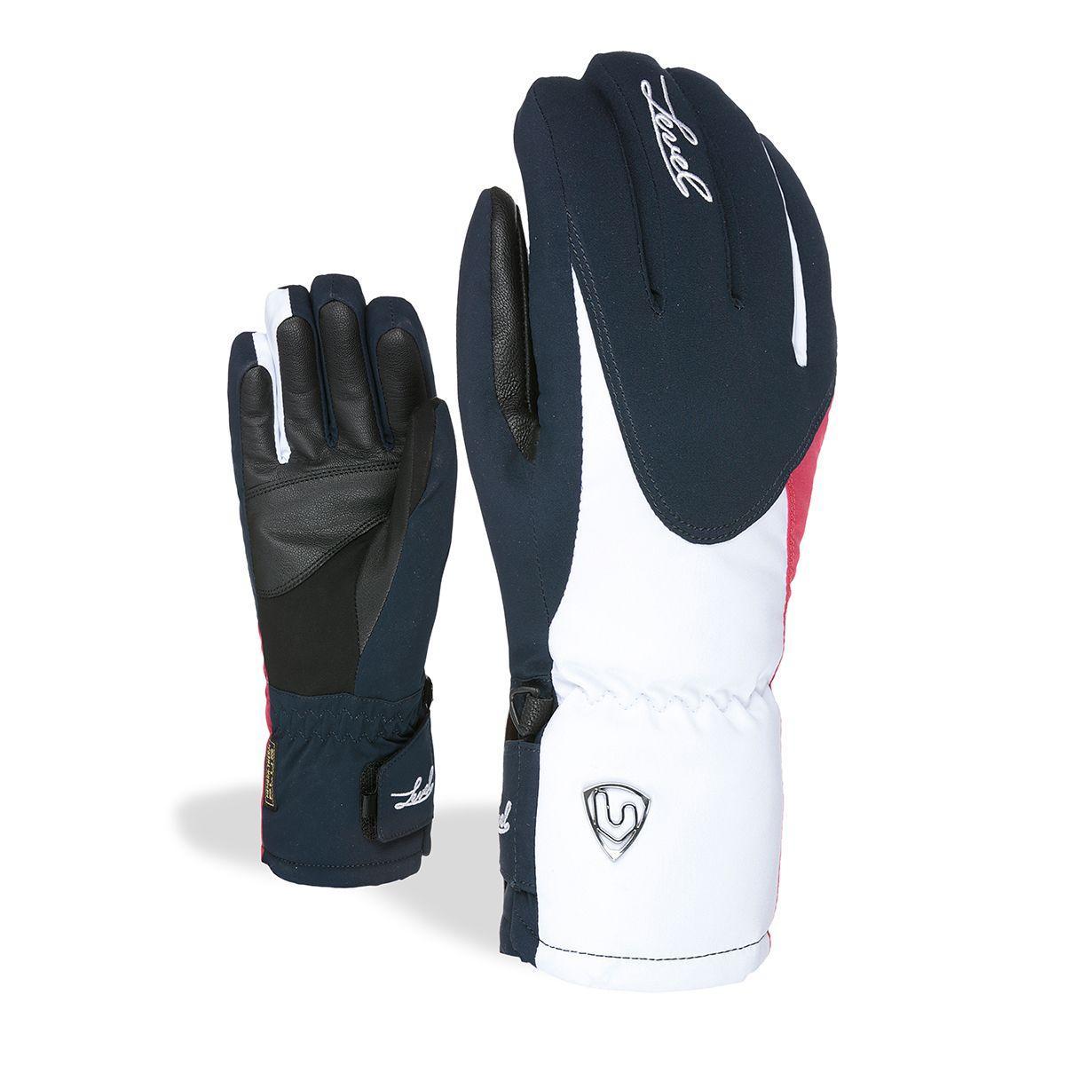 LEVEL Ženske rukavice za skijanje Alpine  W, Crno - bele