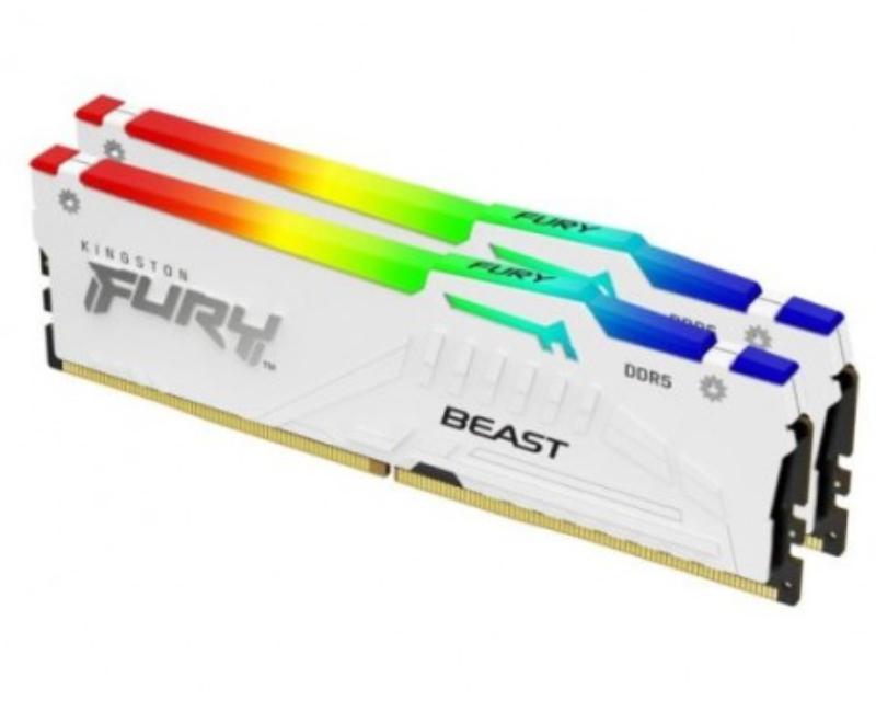 KINGSTON RAM memorija KF560C36BWE2AK2-32 FURY Beast DIMM DDR5 32GB (2x16GB kit) 6000MT/s RGB White EXPO