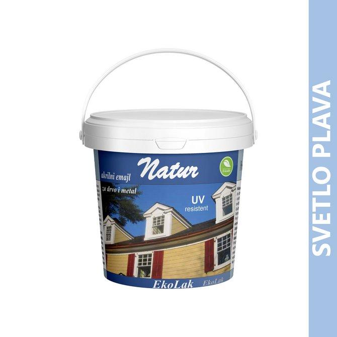 NATUR Akrilni emajl za drvo i metal, 0.75l, Svetlo plava