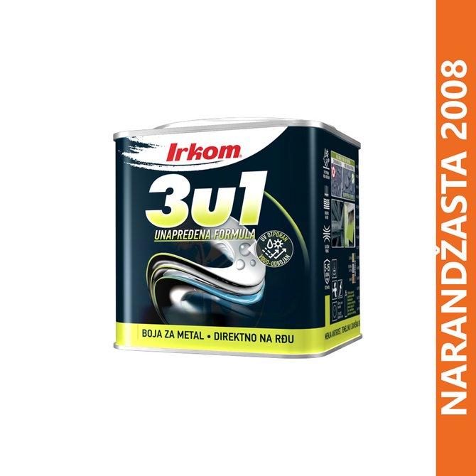 IRKOM 3u1 Boja za metal, 1 kg, 2008, Narandžsta