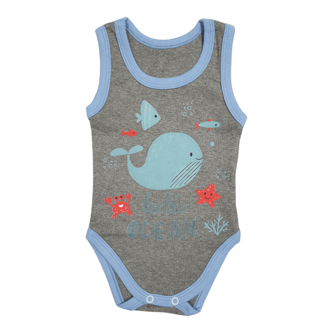 CORALL Bodi za bebe Okean, Tamnosivi