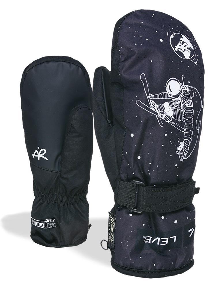 LEVEL Dečije rukavice za skijanje JUNIOR MITT, Crne