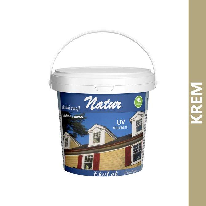 NATUR Akrilni emajl za drvo i metal, 0.75l, Krem