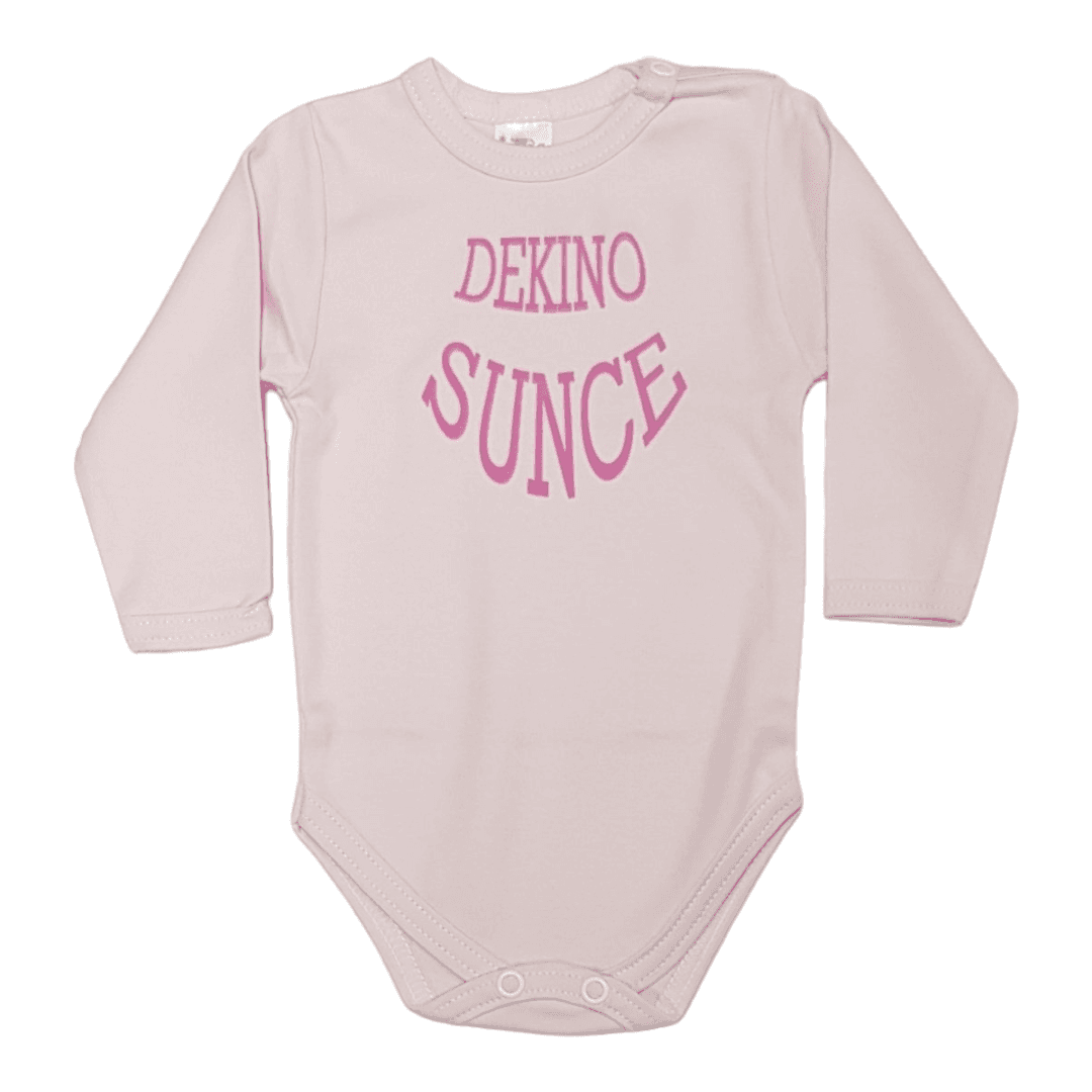 IVONA Bodi za bebe dugih rukava Dekino sunce, Roze